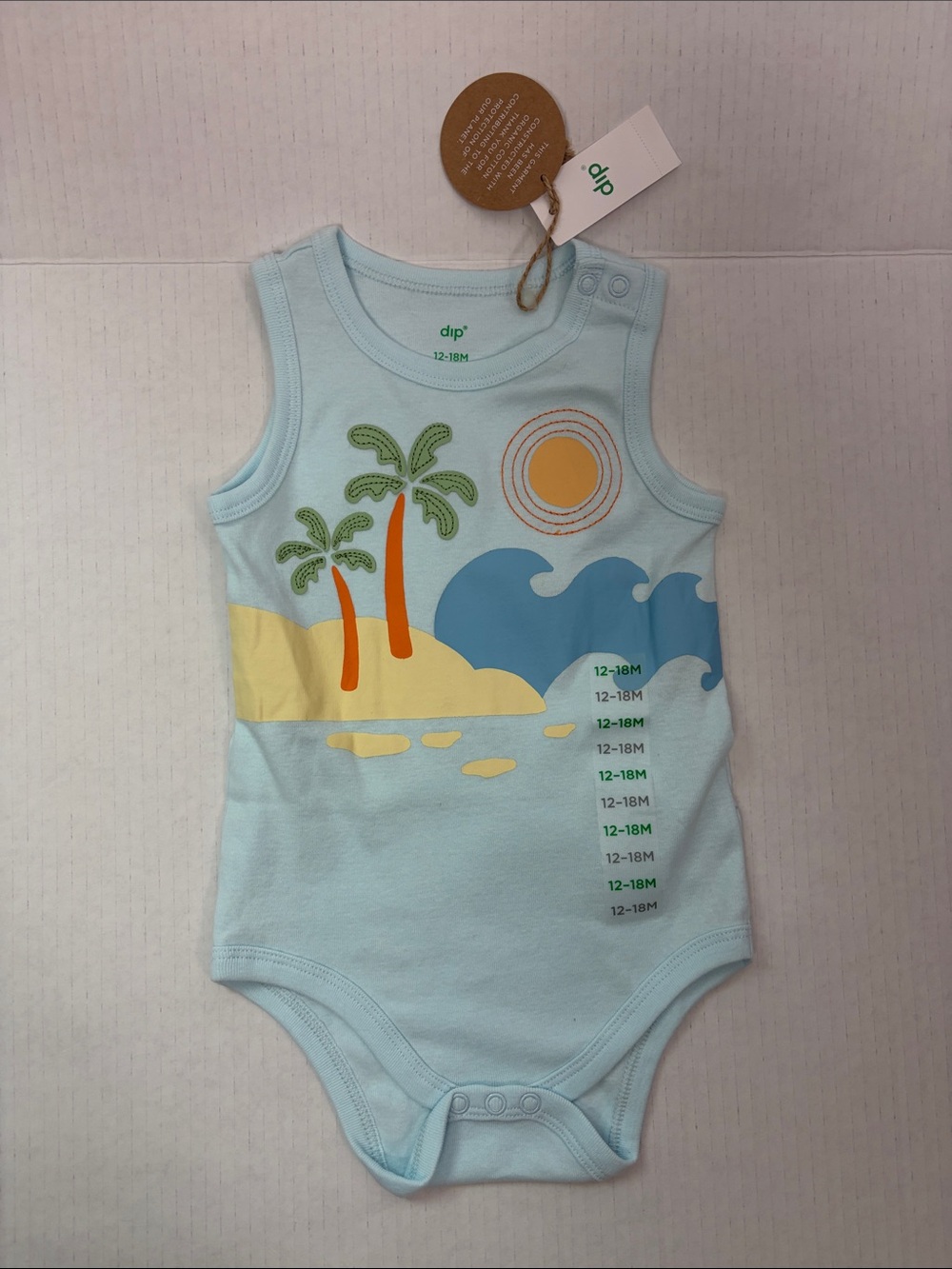 Dip Organic Cotton Beach Bodysuit & Tank Set NWT 12-18M 3 Piece - Picture 7 of 11